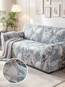 1 bộ bọc ghế sofa co giãn họa tiết hình học, chất liệu polyester hiện đại, có thể giặt máy, phù hợp cho mọi mùa. - Xanh xám - Xem 3