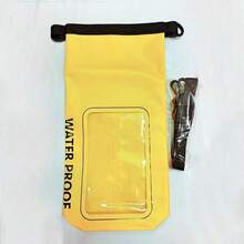 1pc 2L Outdoor Sports Waterproof Bag For Swim Hiking Dry Bag Waterproof Backpack With Integrated Clear Phone Pouch For Outdoor Activities Lightweight Waterproof Pool Bag - 黃色 - 查看 6