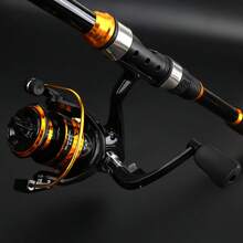 2.1-3.6m 伸縮釣竿與捲線器套組 便攜式自動釣魚套裝 - 黑色 - 查看 6