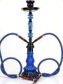 Bộ shisha Ả Rập cổ điển, dành cho một/hai/bốn người, bao gồm ống hút, kẹp, chén đựng shisha, không cần điện, dễ mang theo. - Một cỡ - Xem 18