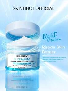 SKINTIFIC 5倍神经酰胺屏障保湿面霜/身体霜 - 适用于易长痘/干燥/敏感/油性/轻度刺激肌肤 - 修复/舒缓/保湿/镇静 - 日夜面部保湿霜 - [new size] 50g - 查看 4