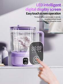 OBOVAY 4000mAh Wireless Portable Lingerie Washer, 2.5L Large Capacity, Simulated Hand Wash Turbine Scrub, Fully Waterproof, Specialized For Intimate Apparel, Suitable For Travel & Business Trip - Multicolor - View 2