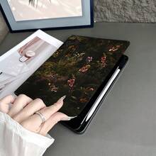 1個深森林花卉圖案平板保護殼，附筆槽，適用於iPad Air 4/5/10代、Air 13(M3 2025)、Air 11(M3 2025)、11(A16 2025)，智慧保護殼，亦適用於OPPO Pad、MatePad、Pad、Honor Pad、小新Pad - 彩色 - 查看 9