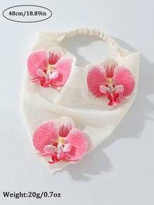 1 chiếc khăn trùm đầu nữ thiết kế hoa văn độc đáo, thời trang xuân/hè, thêu hoa lan xếp nếp, thích hợp để đội hàng ngày, đi nghỉ mát, du lịch, sinh nhật. - Nhiều màu - Xem 7
