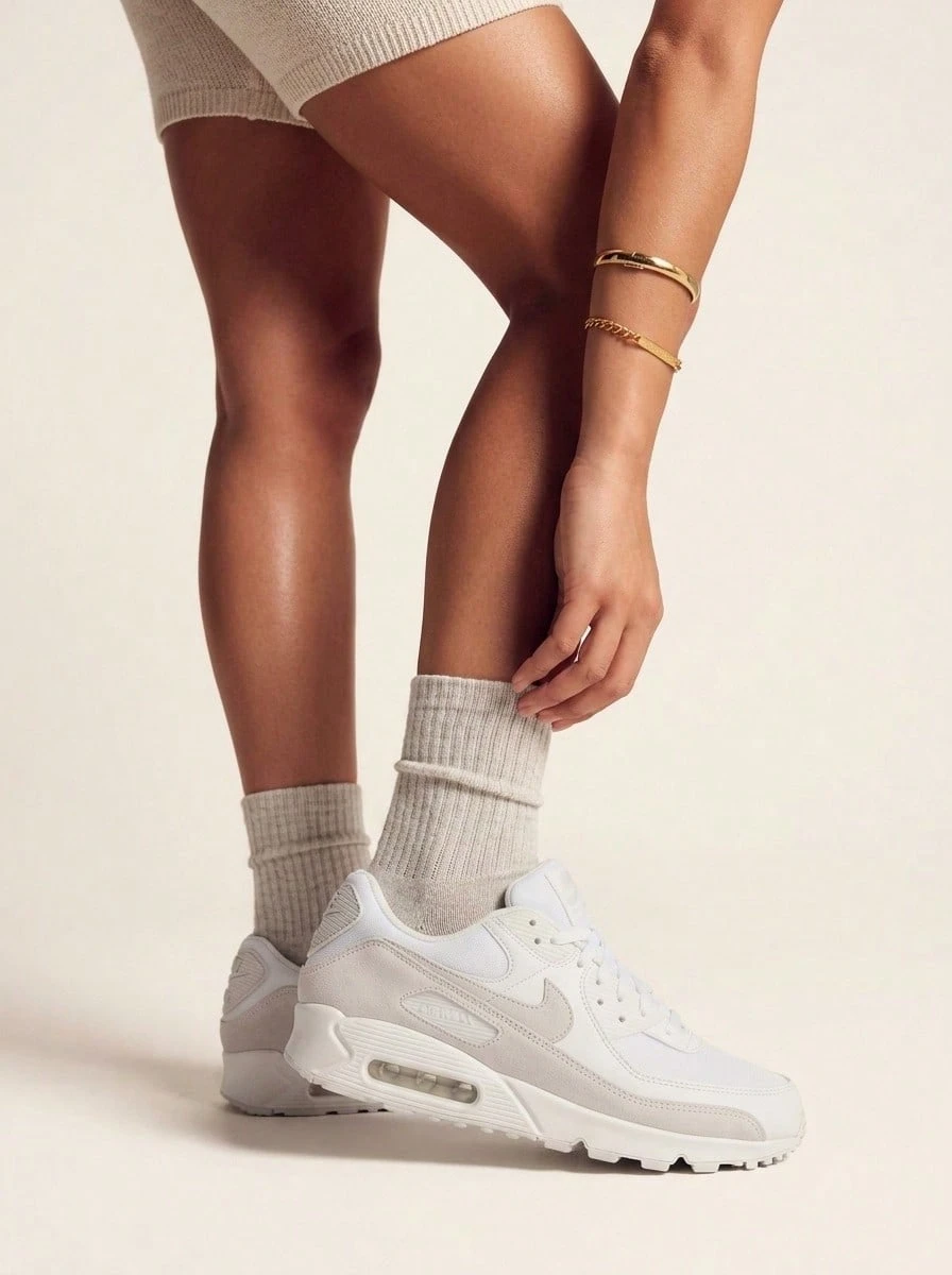 Air Max 90 Men's Running Shoes White / Photon Dust / Summit White / Platinum Tint IB6392 - White/SummitWhite/PlatinumTint/PhotonDust - View 1