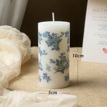 1/3 Peças Vela Perfumada de Pilar Floral Azul e Branco, Aromaterapia Vintage Francesa, Decoração de Luxo Ins, Ornamento Romântico de Mesa, Decoração de Quarto e Sala de Estar, Decoração de Chá de Panela, Presente de Dia dos Namorados e Natal, Lembrança de Inauguração de Casa para Mulheres, Vela de Fragrância Boho Europeia - B - Visão 9