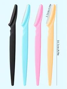 Bộ 12 dụng cụ cạo lông mày bằng thép không gỉ - Dụng cụ trang điểm tẩy lông mặt nhẹ nhàng. Có các màu vàng, đen, hồng và xanh dương. Dụng cụ làm đẹp thiết yếu dễ sử dụng. Món quà lý tưởng dành cho phụ nữ vào Lễ Phục Sinh, Ngày Quốc tế Phụ nữ, Ngày Valentine và Năm mới. - Mô hình nâng cấp - Xem 3