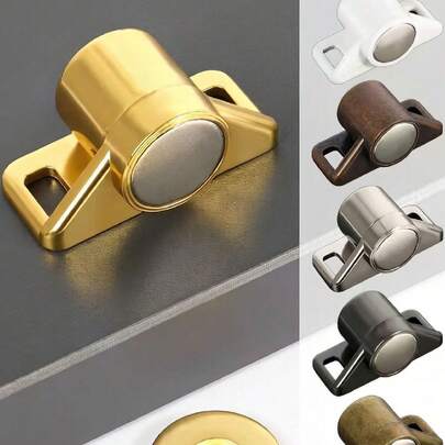 1 cái. Bộ chặn cửa từ tính hình tròn, thích hợp cho cửa tủ bếp. Những bộ chặn cửa từ tính chắc chắn này rất lý tưởng cho tủ bếp, tủ quần áo, tủ phòng tắm, ngăn kéo và tủ đựng đồ.