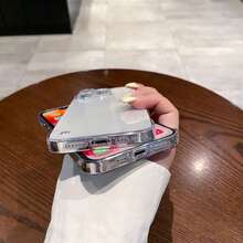 DECOPHONE 透明手機殼，裸金屬質感，適用於 Apple 14/15/16/13/12/11 Pro、Plus 及 Pro Max 系列，輕薄輕量防摔透明保護殼 - 無色 - 查看 10