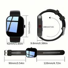 1 pieza Reloj inteligente táctil de pantalla completa para hombres y mujeres, con función de llamada, conteo de pasos, seguimiento de calorías, múltiples modos deportivos, seguimiento de distancia, recordatorio de llamadas entrantes y sedentarismo, reloj inteligente multifuncional, conexión inalámbrica compatible con teléfonos Android - Ver 3