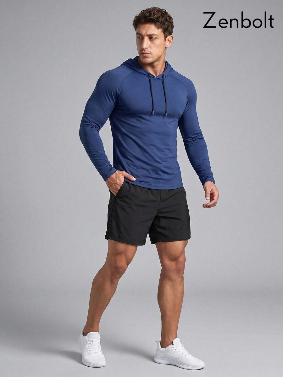 Áo nỉ dài tay có mũ trùm đầu Zenbolt dành cho nam, dáng regular fit, có dây rút điều chỉnh, thích hợp cho các hoạt động hàng ngày, du lịch, thư giãn và những buổi đi chơi thường nhật. - Màu xanh hải quân - Xem 1
