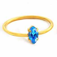 Nhẫn mạ vàng đính đá mắt ngựa Zirconia chất lượng cao, không phai màu, kiểu dáng phổ biến ở châu Âu và Mỹ, trang sức cá nhân hóa thời trang bán sỉ - Nhiều màu - Xem 14