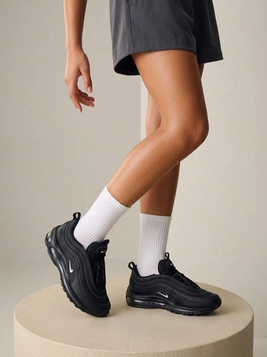 Air Max 97 GS Kids Casual Athletic Shoes Black 921522 - Black/Anthracite/White - View 1