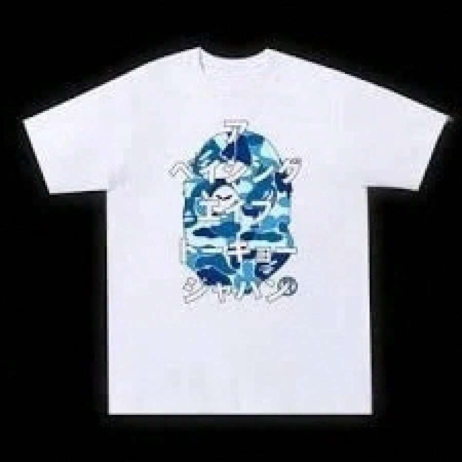 Men's Versatile Fit T-Shirt, Breathable Cotton T-Shirt For Men, Men's Graphic T-Shirt - Black With Blue Mask Print - Lightweight Summer Shirt For Daily Wear And Themed Events - Breathable Crew Neck T-Shirt - Essential Casual Streetwear, Event Clothing, Bold Print Top, Comfortable Fit, Street Style, Design, Soft Material, Printed Top, Young Adults 100% Cotton, 220g Fabric, Gift For Dad, Christmas Gift, Concert Outfits, Maternity Teacher Shirts,  Cachorro Feliz Teacher Appreciation Gifts, Going Out Outfits, Graduation Work Tops For Women, Beach Outfits For Women. - Trắng 2 - Xem 1