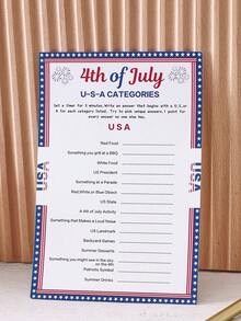 4th Of July USA Category Game Cards, American Independence Day U-S-A Category Party Table Game Cards, Patriotic Theme Holiday Interactive Q&A Cards, Celebration Party Activity Props - View 6