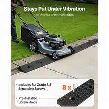 VEVOR Rubber Curb Ramp, 15 Tons Load Capacity, 50.8 Mm Rise Height Heavy Duty Rubber Threshold Ramp With Drainage Tank For Strollers, Motorcycles, Cars, Lawn Mowers & Trailers, 2 Pack - 2" Rise, 2 Pack - View 5