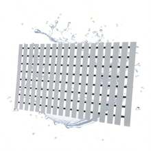 SHIMOYAMA - Tapete antideslizante para ducha con diseño antideslizante de doble cara 26 x 17 pulgadas absorbente de secado rápido para piso de baño - GRIS - Ver 2