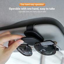 1 chiếc kẹp giữ kính râm gắn trên tấm che nắng ô tô, kẹp thẻ đa chức năng, phụ kiện nội thất ô tô, hộp đựng kính râm. - A - Xem 7