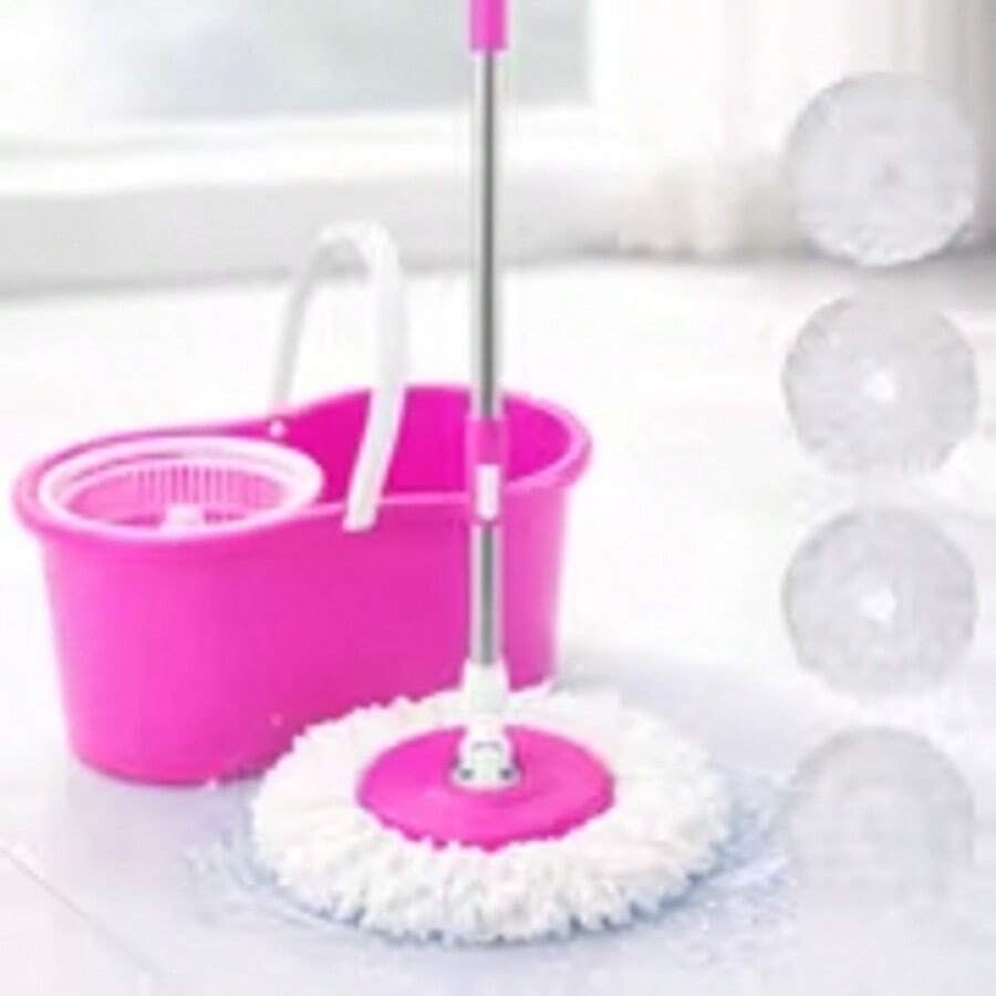 360° Spin Mop AndBucke Set For Home, Wet Dust Mop For FloorCleaning With 4 Mop Heads - B - View 1