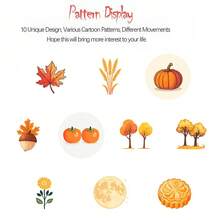 JOERBABU the little kangaroo Bobbie 500pcs/Roll Autumn Fruit Pattern Stickers, 10 Assorted Styles, Christmas Gift Packaging Labels, Scrapbook Stickers, Planner Gift Wrapping, Paper Craft Decoration, Party Gift, Gift Box Decoration And Reward Stickers - Multicolor - View 7