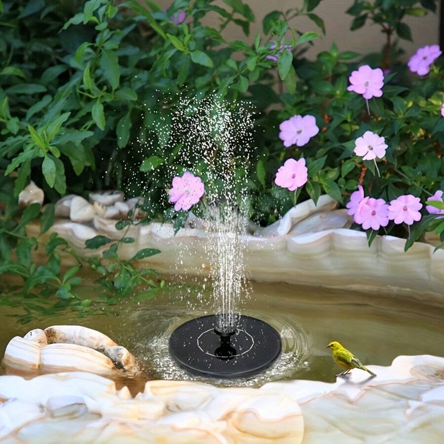 1 buah Air Mancur Bertenaga Surya, Pompa Air Mancur Bertenaga Surya untuk Tempat Mandi Burung, Pompa Air Mancur Terapung Portabel Mandiri Bertenaga Surya, Cocok untuk Taman, Kolam, Kolam Renang, dan Tempat Mandi Burung di Halaman Belakang, Pompa Minum Portabel Independen - Hitam - View 1