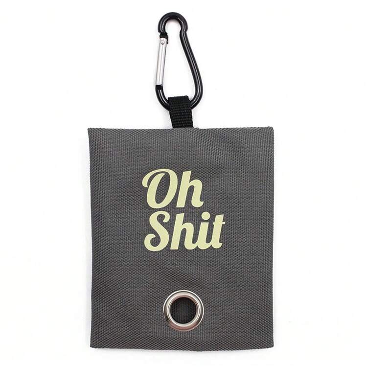 Suministros para mascotas, bolsas de basura de lona, dispensador de bolsas para excrementos, soporte portátil para bolsas de basura para perros, organizador para recoger cachorros y gatos al aire libre - Gris - Añade 21