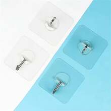 10 móc dán siêu dính tự dính, chống thấm nước, trong suốt, chịu lực cao, dùng để treo khăn, áo khoác, quần áo trong phòng tắm, nhà bếp, phòng ngủ, ký túc xá, căn hộ, trang trí nhà cửa, giải pháp lưu trữ gọn gàng, không cần khoan, không làm hư hại tường, lực giữ mạnh, có thể tái sử dụng, có thể tháo rời để treo khăn, áo choàng, quần áo, chìa khóa. - Trong sáng - Xem 8