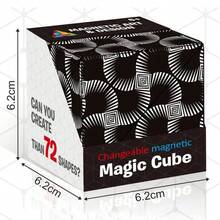 Magic Cube Rotates, Its Geometric Shape Can Change, It Is Magnetic And Can Relieve Stress. This Three-Dimensional Flipping Puzzle Cube Is A. - Vàng nhạt - Xem 13