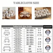1件 2D平面聚酯纖維可愛暹羅貓桌布，卡通貓爪與愛心印花，圓形/長方形桌布，奇幻寵物主題廚房裝飾，適合休閒早午餐與家庭聚會造型，室內/室外日常使用，多種尺寸可選 - 彩色 - 查看 17