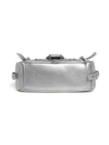 New Spring/Summer Motorcycle Bag Y2K Hot Girl Large Capacity Multi Functional Handbag Rivet Shoulder Bag Crossbody Bag Design Feel Armband Bag - Silver - View 6
