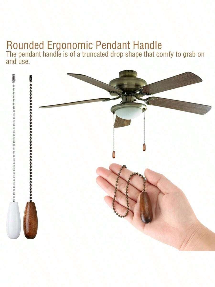 4pcs/2pcs Bohemian Style Ceiling Fan Pull Chain Decorative Pendant Extension, 12 Inch Lighting Ceiling Fan Beaded Tassel With Connector - A - View 1