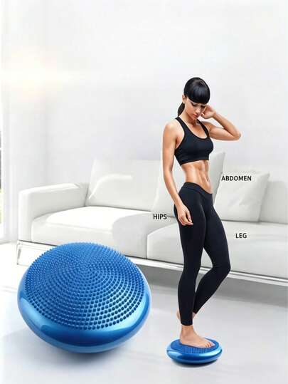1 pezzo Cuscinetto di equilibrio per yoga, diametro 33cm, con design a punto rialzato per massaggio, antiscivolo e durevole. Adatto per allenamento del core e riabilitazione, disponibile in più colori e migliora facilmente la stabilità dell'esercizio.