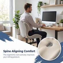 Ergonomic Seat Cushion, Office Lumbar Support Cushion, Posture Correction For Prolonged Sitting, Lumbar Support, Student Office Chair Lumbar Pad, Memory Foam Lumbar Support. - A - View 7