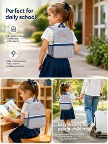 Personalized Children's Backpack With Embroidered Name - Lightweight Kindergarten/School Bag Suitable For Boys & Girls | Customized Back-To-School Backpack, Kindergarten Backpack, Birthday/Holiday Gift - Multicolor - View 4