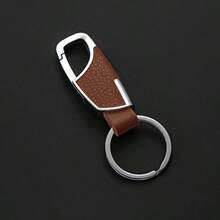 Móc khóa da thời trang mới dành cho nam và nữ, móc khóa kim loại treo eo, quà tặng tốt nhất, trang sức móc khóa - A - Xem 2