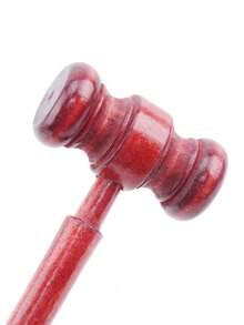 1pc Wooden Judge Gavel, Gavel Model, Durable And Fall-Proof, Wooden Handicrafts, Suitable For Moot Court, Family Games, Birthday Gifts - Hammer - View 1