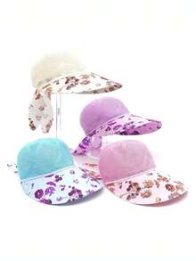 Sombrero de sol para mujer de verano para uso al aire libre, con protección UV, ala ancha, para viajes, senderismo, protección solar, playa, festivales - Multicolor - Ver 3