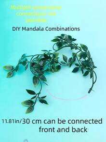 1件人造吊掛植物 | 仿真花吊掛，人造小型盆栽植物適用於DIY花牆，優雅裝飾花盆/裝飾花瓶裝飾，適合居家、浴室裝飾、婚禮和生日裝飾，理想的春夏戶外與露台裝飾派對禮品 - 綠色 - 查看 13