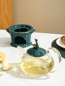WGROOM 1个玻璃茶壶，厨房/餐厅/客厅冷水壶，保温壶，适用于茶、咖啡、牛奶、果汁，适合婚礼、派对、送礼、生日等场合。 - 彩色 - 查看 2