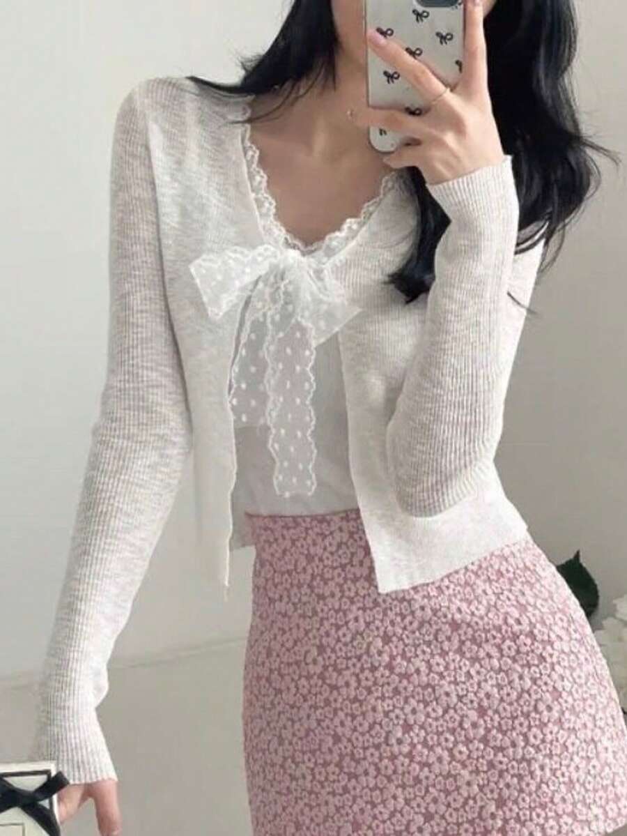 Women Cardigans - สีขาว - ดู 1