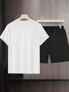 Mens 2 Piece Outfits  Graphic Tees Men Shirts  Deadpools Marvels Little Mean DC Avengers X-Mens ClAsssic Cotton Retro Short SLeesve Daily Casual Printed Stylish Versatile T-Shirt (3) Gym Clothes Men - 黑色 - 查看 2