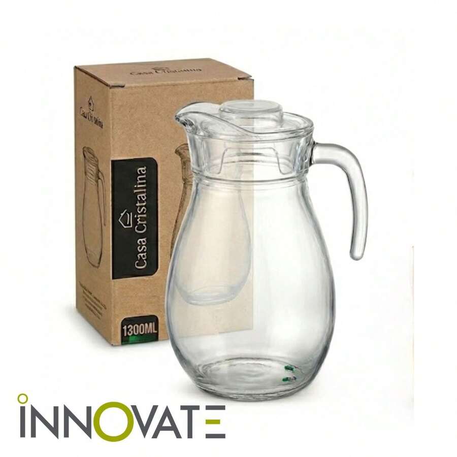 Crystal Pitcher 1.8L Premium Glass Crystalline 1800ml Transparent Home Decor Luxury - Clear - View 1