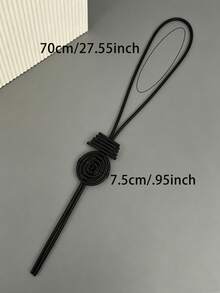 MARLIWOO 1pc Vintage Handmade Geometric Line Hollow Circle Exaggerated Long Necklace For Women - Multicolor - View 6
