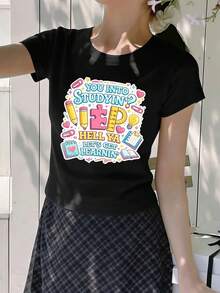 Women T-Shirts - Black - View 2