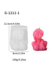 1 khuôn silicon làm nến hình bé gái dễ thương - A-trắng - Xem 3