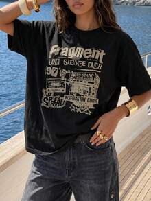 Women T-Shirts - Black - View 4
