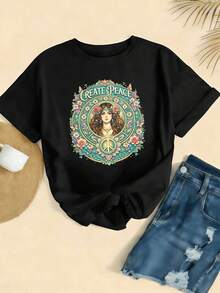 Women T-Shirts - Black - View 2