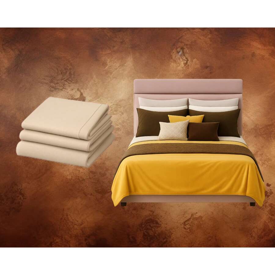 Sleep Better Tonight: Complete Comforter And Sheet Set BEAUTTY HOME - MUSTARD - View 1