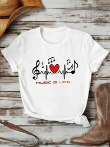 Dam-T-shirts - Vitt - Visa 1