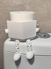 1pc Creative Human Figure Toilet Paper Holder - Interesting Sitting Posture Design, Cute Tissue Paper Holder, Designed As Book And Coffee Shape - Made Of Durable Plastic, Independent Support Design, Suitable For Bathroom, Can Accommodate Standard Size Toilet Paper Rolls, An Interesting Decoration And Gift For Bathroom, Vivid Design, Sturdy Structure - Multicolor - View 6